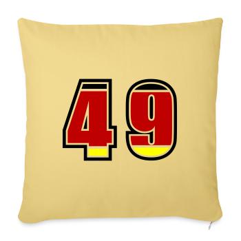 49 Numéro Allemagne Jersey - Housse de coussin décorative 45 x 45 cm - jaune délavé - Devant