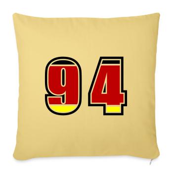 94 Numéro Allemagne Jersey - Housse de coussin décorative 45 x 45 cm - jaune délavé - Devant