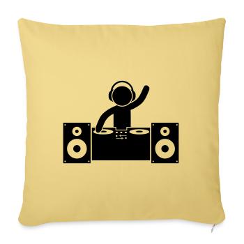 dj turntables - Sofa pillowcase 17,3'' x 17,3'' (45 x 45 cm) - washed yellow - Front