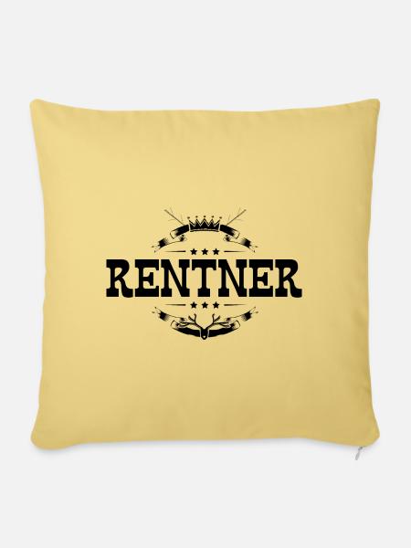 Rentner Rente - Sofakissenbezug 45 x 45 cm - Hellgelb