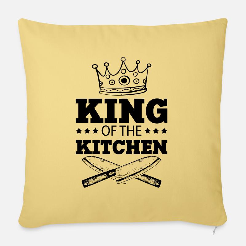 chefkoch king spruch koch - Sofakissenbezug 45 x 45 cm - Hellgelb