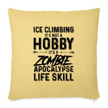 Escalade de glace - Housse de coussin décorative 45 x 45 cm - jaune délavé - Devant