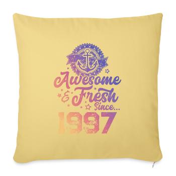 1997 génial frais - Housse de coussin décorative 45 x 45 cm - jaune délavé - Devant