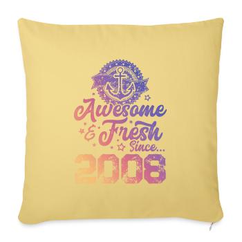 2008 awesome fresh - Sofa pillowcase 17,3'' x 17,3'' (45 x 45 cm) - washed yellow - Front
