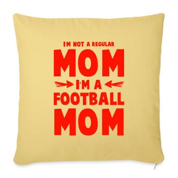 maman football maman - Housse de coussin décorative 45 x 45 cm - jaune délavé - Devant