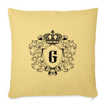 G Letter Coat of Arms - Sofa pillowcase 17,3'' x 17,3'' (45 x 45 cm) - washed yellow - Front