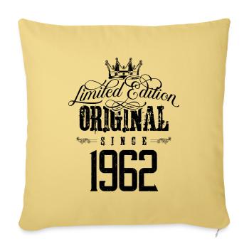 Édition limitée 1962 - Housse de coussin décorative 45 x 45 cm - jaune délavé - Devant