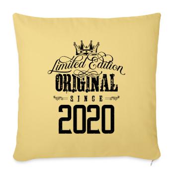 Édition limitée 2020 - Housse de coussin décorative 45 x 45 cm - jaune délavé - Devant