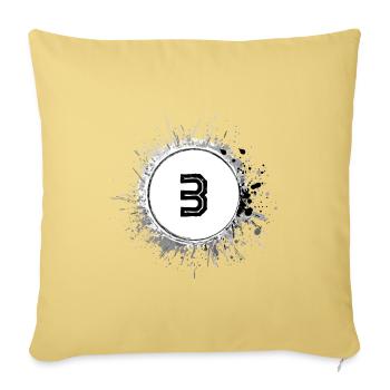 3 Nombre d’objets blob - Housse de coussin décorative 45 x 45 cm - jaune délavé - Devant