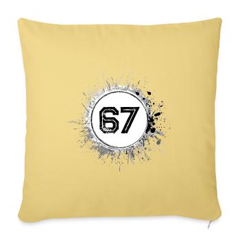 67 Number of blobs - Sofa pillowcase 17,3'' x 17,3'' (45 x 45 cm) - washed yellow - Front