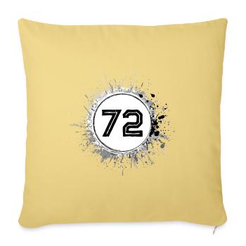 72 Nombre d’objets blob - Housse de coussin décorative 45 x 45 cm - jaune délavé - Devant