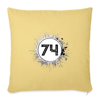 74 Number of blobs - Sofa pillowcase 17,3'' x 17,3'' (45 x 45 cm) - washed yellow - Front