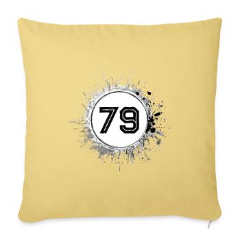 79 Nombre d’objets blob - Housse de coussin décorative 45 x 45 cm - jaune délavé - Devant