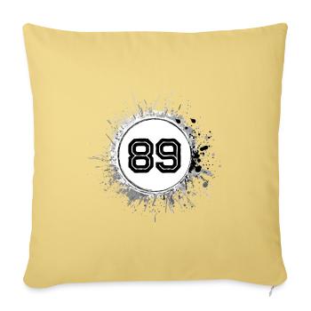 89 Number of blobs - Sofa pillowcase 17,3'' x 17,3'' (45 x 45 cm) - washed yellow - Front