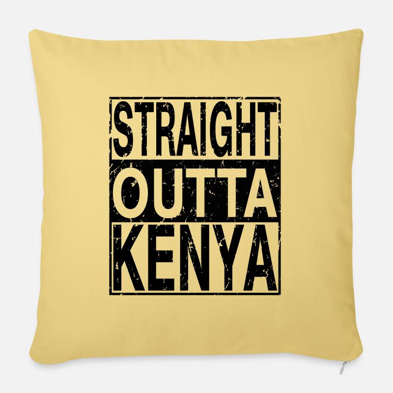 Kenya Straight outta Kenya - Sofakissenbezug 45 x 45 cm - Hellgelb