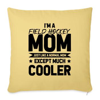 Maman de hockey sur gazon - Housse de coussin décorative 45 x 45 cm - jaune délavé - Devant