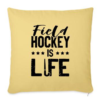 feldhockey leben - Sofakissenbezug 45 x 45 cm - Hellgelb - Vorne
