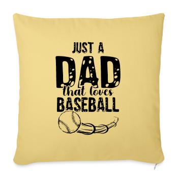 Baseball Dad - Sofa pillowcase 17,3'' x 17,3'' (45 x 45 cm) - washed yellow - Front