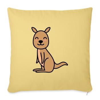 Kangaroo Comic - Sofakissenbezug 45 x 45 cm - Hellgelb - Vorne
