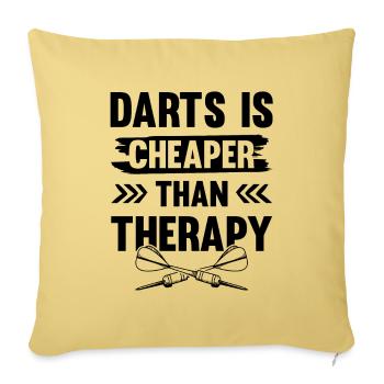 darts therapie - Sofakissenbezug 45 x 45 cm - Hellgelb - Vorne