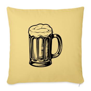 Bier Glas Symbol - Sofakissenbezug 45 x 45 cm - Hellgelb - Vorne