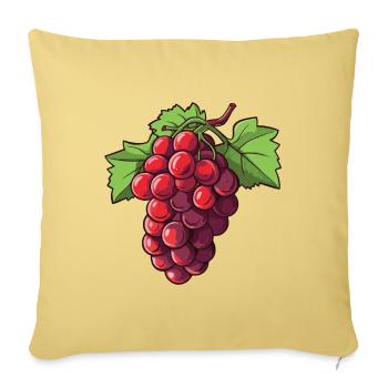 Weintrauben Symbol - Sofakissenbezug 45 x 45 cm - Hellgelb - Vorne