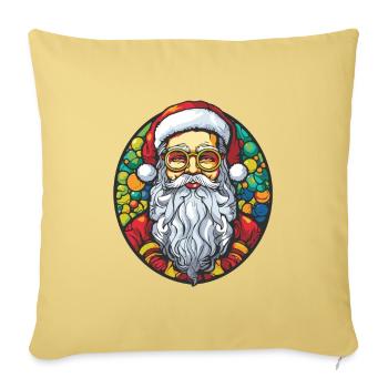 Santa Claus Colorful Santa Christmas - Sofa pillowcase 17,3'' x 17,3'' (45 x 45 cm) - washed yellow - Front