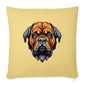 Mastiff Dog Head - Sofa pillowcase 17,3'' x 17,3'' (45 x 45 cm) - washed yellow - Front