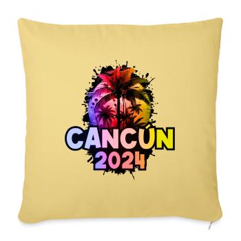 Cancun 2024 Holiday Colorful - Sofa pillowcase 17,3'' x 17,3'' (45 x 45 cm) - washed yellow - Front