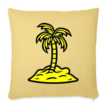 Palm Island vacances d’été - Housse de coussin décorative 45 x 45 cm - jaune délavé - Devant