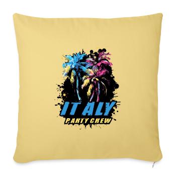 Italy Party Crew Holiday Saying - Sofa pillowcase 17,3'' x 17,3'' (45 x 45 cm) - washed yellow - Front