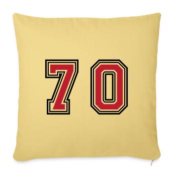 70 Symbole numérique - Housse de coussin décorative 45 x 45 cm - jaune délavé - Devant