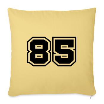 85 number symbol - Sofa pillowcase 17,3'' x 17,3'' (45 x 45 cm) - washed yellow - Front