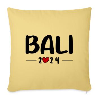 Bali 2024 Heart Trip - Sofa pillowcase 17,3'' x 17,3'' (45 x 45 cm) - washed yellow - Front