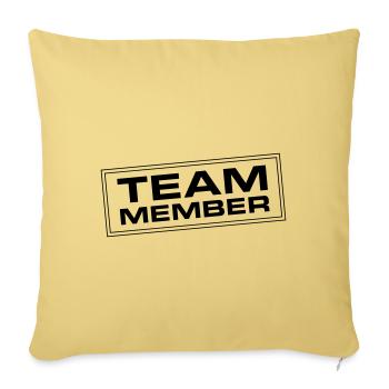 Team Member - Sofa pillowcase 17,3'' x 17,3'' (45 x 45 cm) - washed yellow - Front