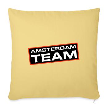 Amsterdam Team - Sofa pillowcase 17,3'' x 17,3'' (45 x 45 cm) - washed yellow - Front