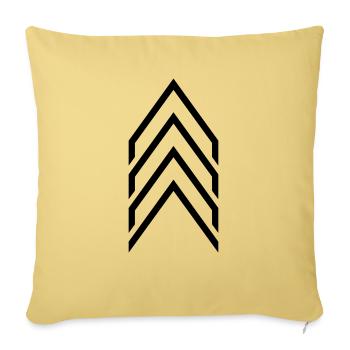 Rang 3 - Sofakissenbezug 45 x 45 cm - Hellgelb - Vorne