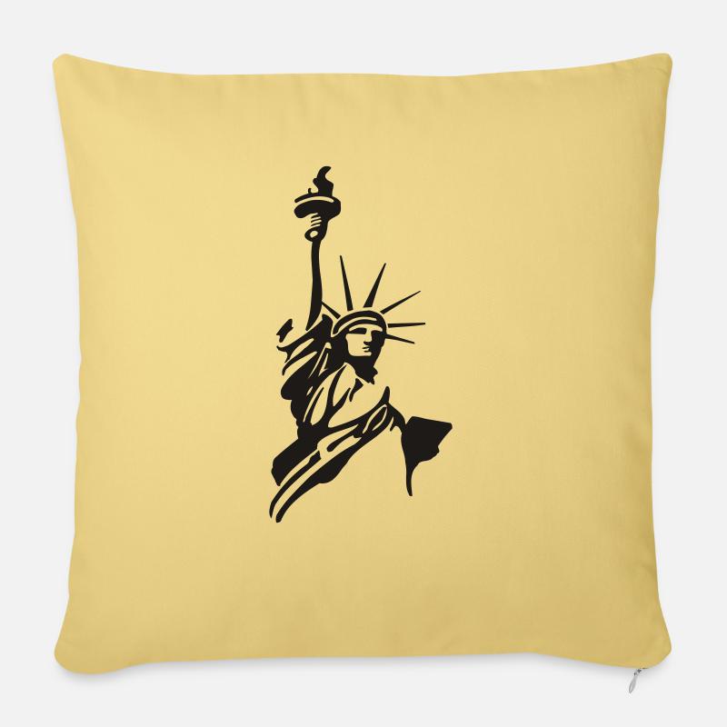 Liberté - Housse de coussin décorative 45 x 45 cm - jaune délavé