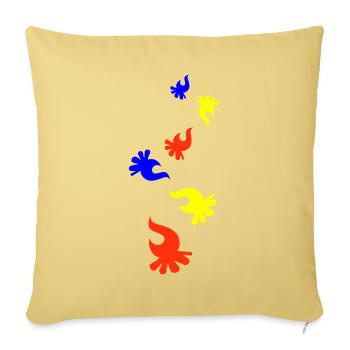 Feu de camp coloré - Housse de coussin décorative 45 x 45 cm - jaune délavé - Devant