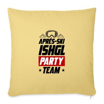Après-ski Ishgl Party Team - Housse de coussin décorative 45 x 45 cm - jaune délavé - Devant