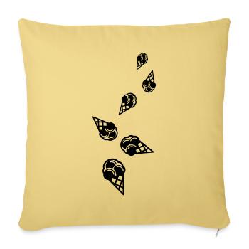 Icône d’icône de glace - Housse de coussin décorative 45 x 45 cm - jaune délavé - Devant