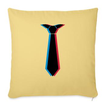 3d_krawatte_3c - Housse de coussin décorative 45 x 45 cm - jaune délavé - Devant