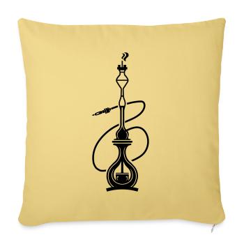Symbole de la chicha - Housse de coussin décorative 45 x 45 cm - jaune délavé - Devant