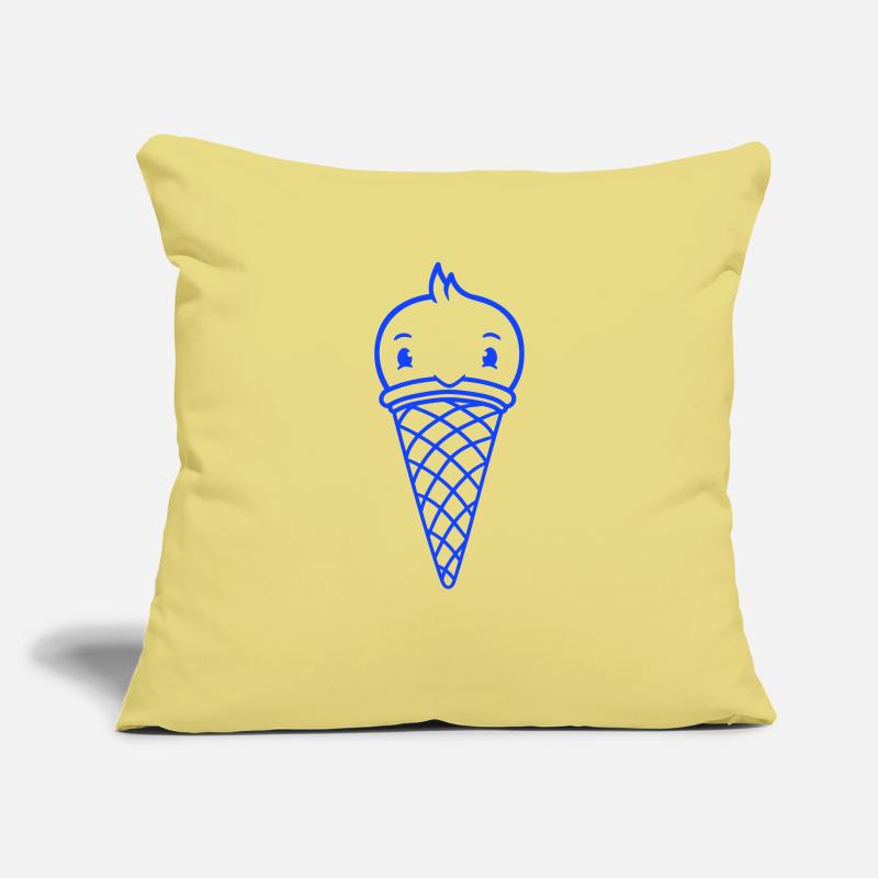 Vogel Eis Waffel Waffeleis Kugeln Eiscreme Eistüte Sofakissenbezug 45 x 45 cm