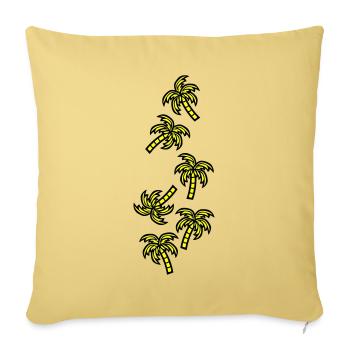 Vacances à Palm Tree - Housse de coussin décorative 45 x 45 cm - jaune délavé - Devant