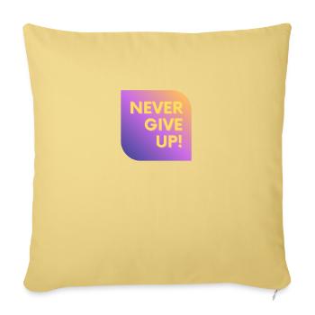 NE JAMAIS ABANDONNER - Housse de coussin décorative 45 x 45 cm - jaune délavé - Devant