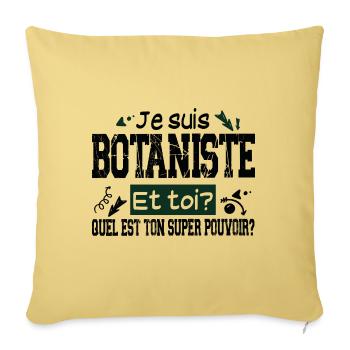 Botaniste Botanique Homme Cadeau Jardinier Jardin - Housse de coussin décorative 45 x 45 cm - jaune délavé - Devant