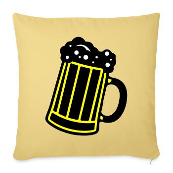 Bierkrug Bier Symbol Prost - Sofakissenbezug 45 x 45 cm - Hellgelb - Vorne