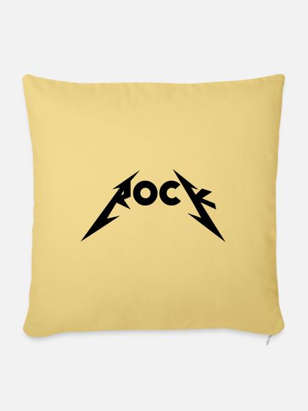 Rock,Rock Kleidung,Rock Musik - Sofakissenbezug 45 x 45 cm - Hellgelb