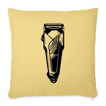 Hair clippers hairdresser icon - Sofa pillowcase 17,3'' x 17,3'' (45 x 45 cm) - washed yellow - Front